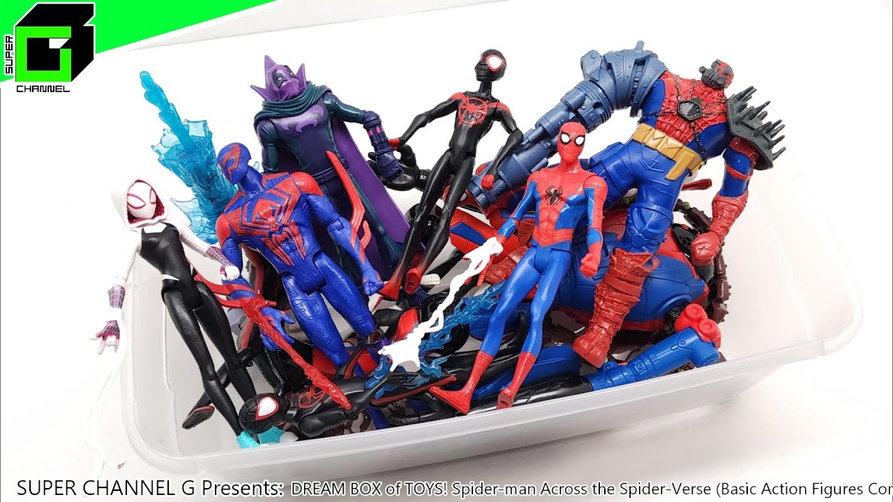 DREAM BOX of TOYS! Spider-man Across the Spider-Verse (Basic Action Figures  Complete Set) UNBOXING 