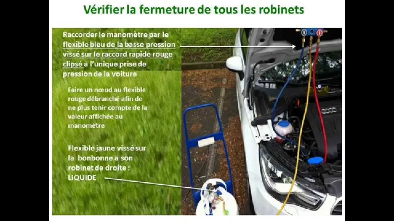 Charge Clim Auto à une seule prise de pression : Mégane 2... - YouTube