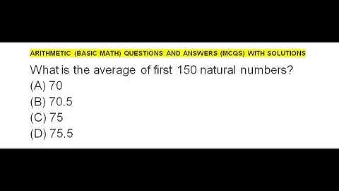 Basic Mathematics MCQs | Arithmetic Maths FPSC Test Solved Questions