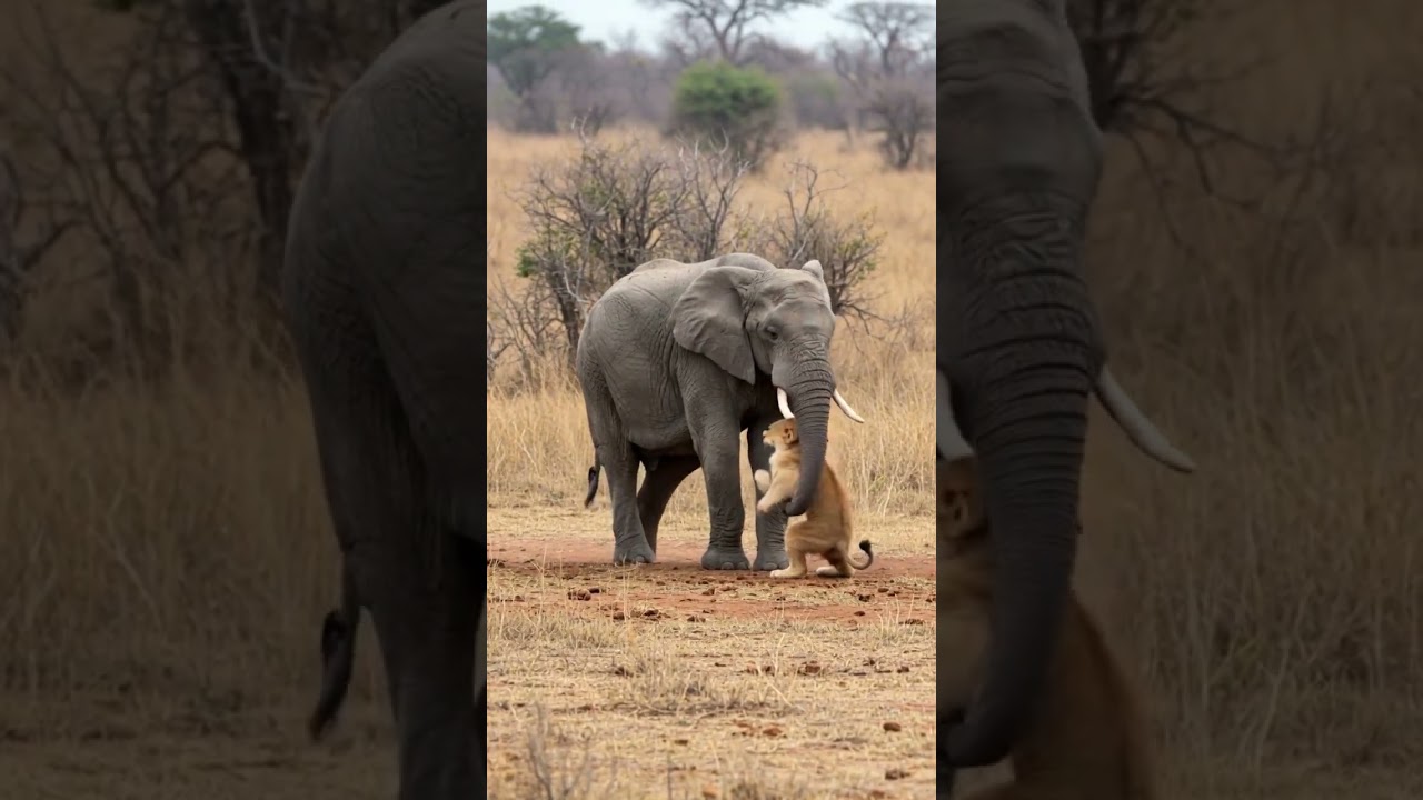 Rare Footage Lion Dares to Attack Massive Elephant! 