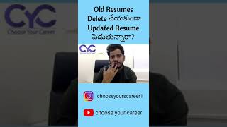 Old Resumes Delete చేయకుండా Updated Resume పెడుతున్నారా? | CYCSOFT #Resume #testing #java #fullstack