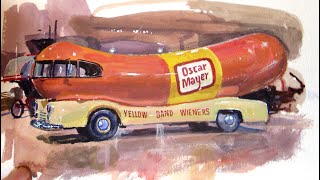 Wienermobile: Sketching The Hot Dog on Wheels by James Gurney 39,115 views 10 months ago 17 minutes