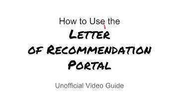 Uploading a Letter to the Letter of Recommendation Portal