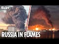 Raging Fires Light Up Sky As Ukrainian Drone Swarm Blitzes Key Russian Oil Refinery 