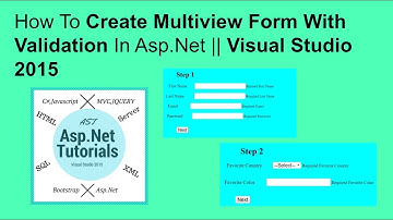 How to create multivew form with validation in asp.net || visual studio 2015