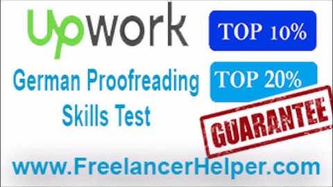 Pass Upwork German Proofreading Skills Test answers-TOP 10%