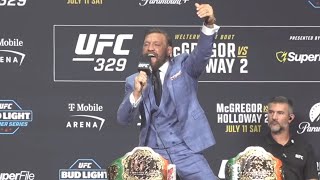🚨 UFC 329 FULL PRESS CONFERENCE! McGregor vs Holloway | “THE MAC IS BACK!”🔥