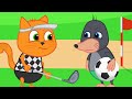 Família de Gatos - Golfe Com Bola De Futebol Desenho Infantil em Português