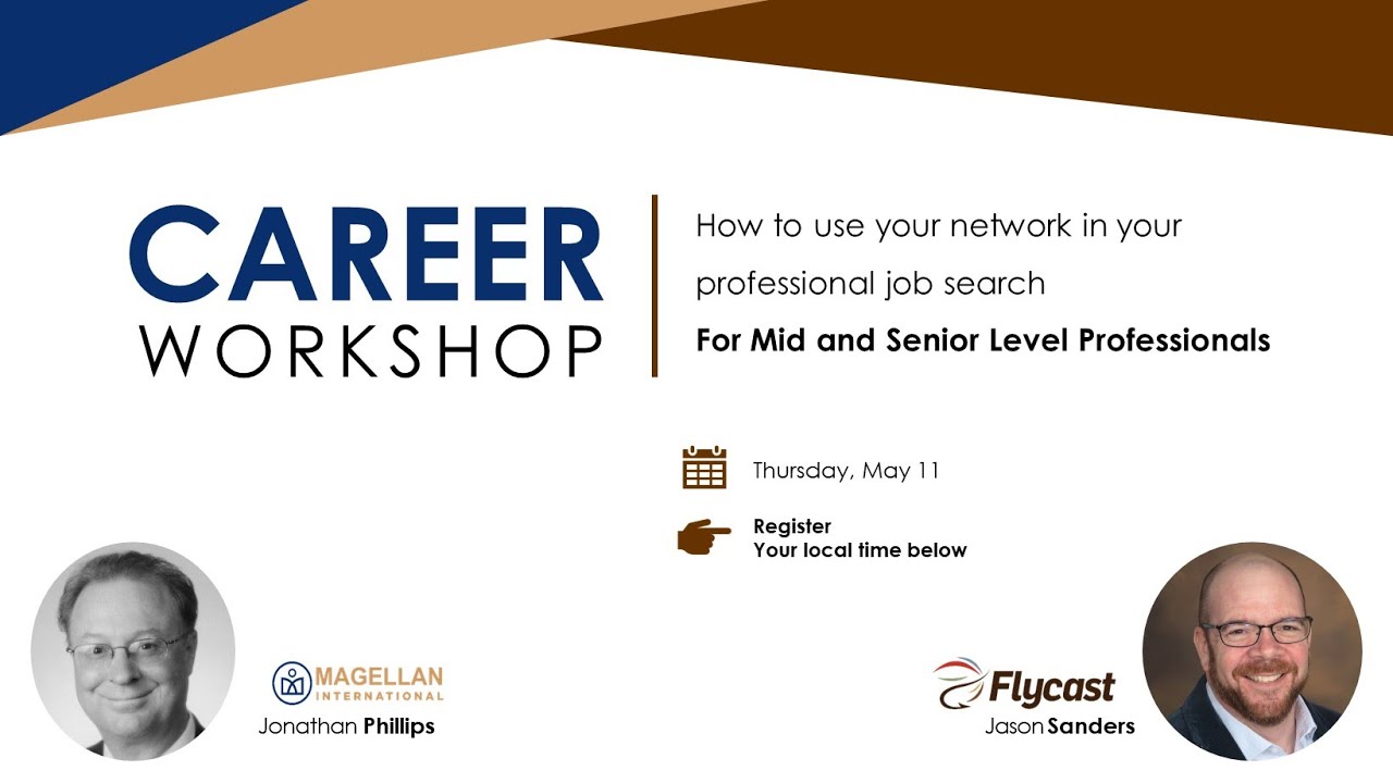 CAREER WORKSHOP How to use your network in your professional job search ...