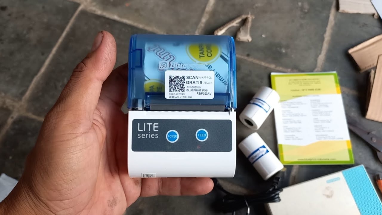 Unboxing Printer Bluetooth Blueprint | Printer Cetak Resi dan Stiker ...