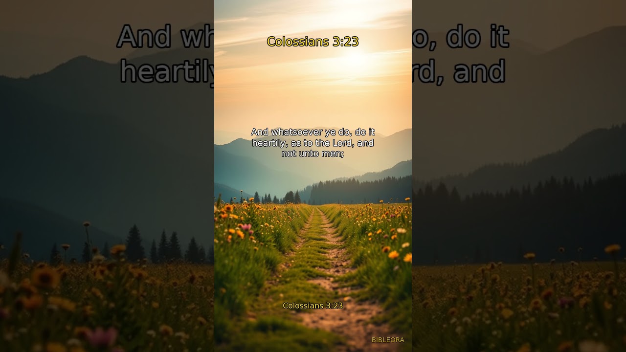✝️ POWERFUL SCRIPTURE: Colossians 3:23 #shorts