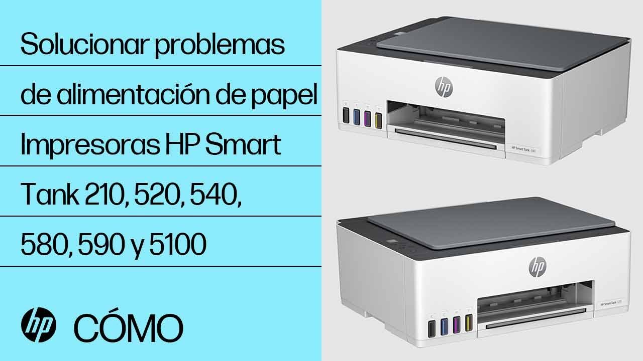 Impresoras HP Smart Tank - Aparece el mensaje “No hay papel” y la impresora  no recoge el papel