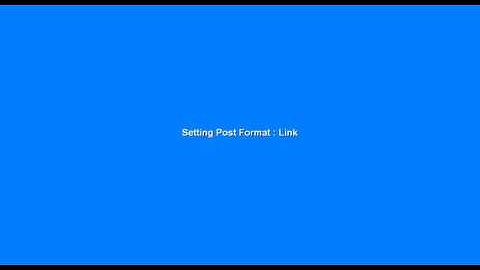 How To Edit And Customize Post Format Link - Section: Gucherry WordPress Blog Theme