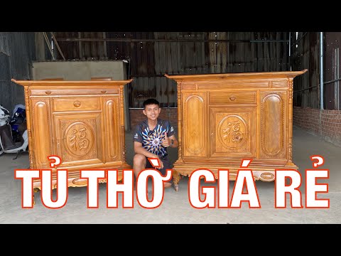 Video Tủ thờ gia tiên gỗ tràm - tủ thờ ông bà giá rẻ - youtube