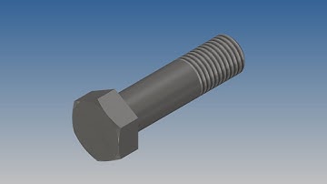 Autodesk Inventor 2019 exercise model-Cast Valve Hex Bolt M16