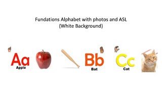 Fundations Alphabet Song with ASL