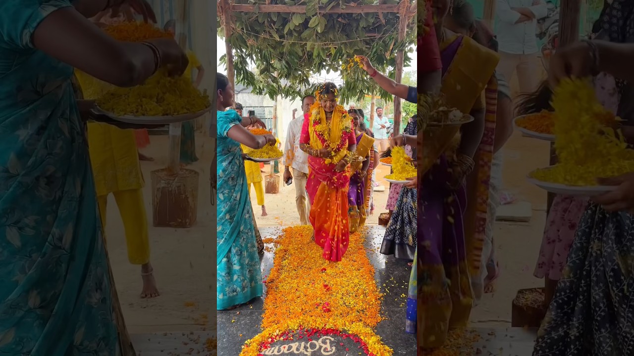 Lohitha Bonam Grand Welcome At Korukonda Village Youtubeshorts Shorts Viralvideos