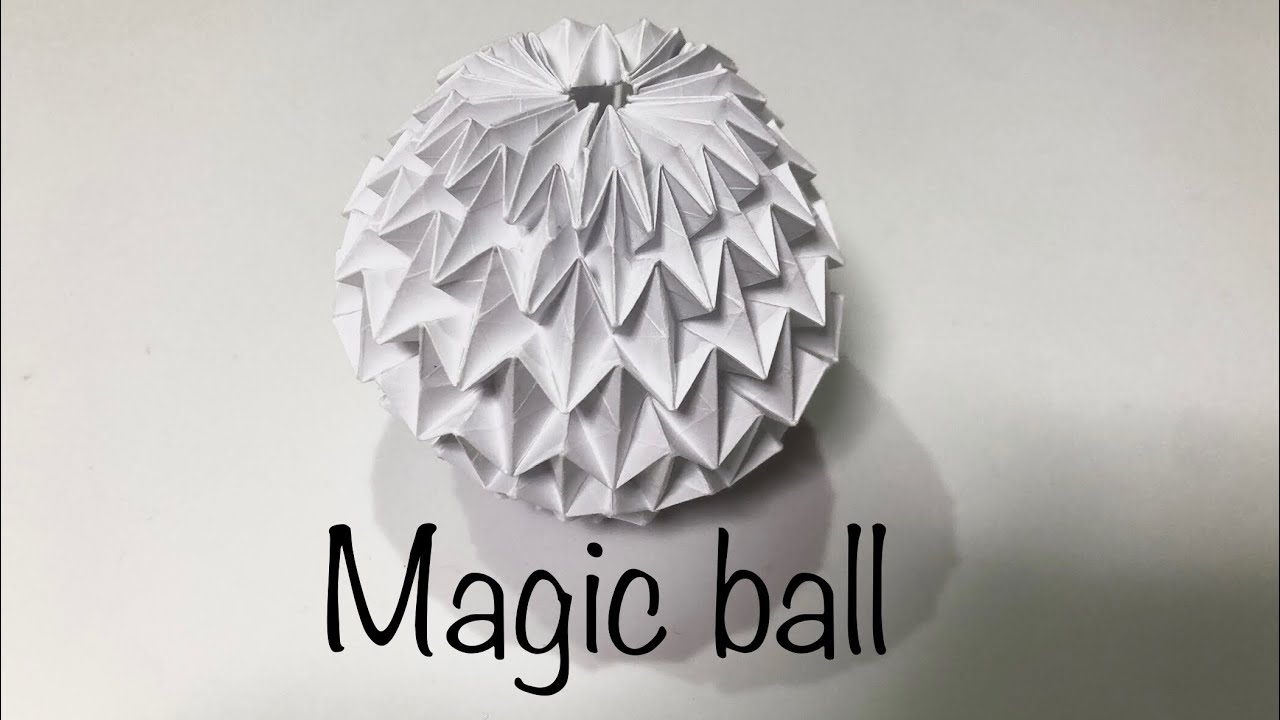 Magic ball A4用紙からマジックボールを折る動画