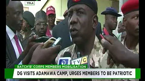 NYSC DG visits Adamawa camp, urges corps members to be patriotic