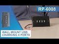 Wall Mount USB Charging 4 Ports