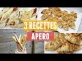 3 RECETTES APERO avec de la pâte feuilletée - YouTube