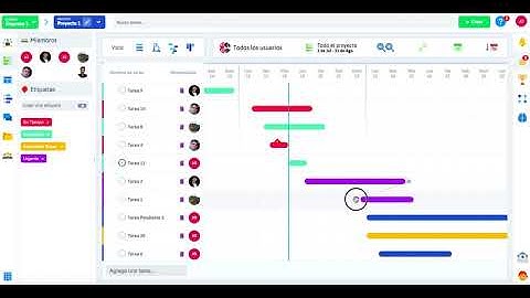 TAREAS CON DEPENDENCIA EN COOPHI GANTT/TIMELINE