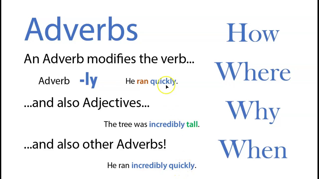 Adverbs Modify Verbs Adjectives And Other Adverbs Worksheets