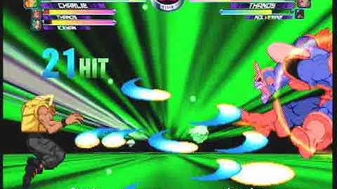 MvC2: Iceman/Charlie Switch Sides Tag DHC Combo