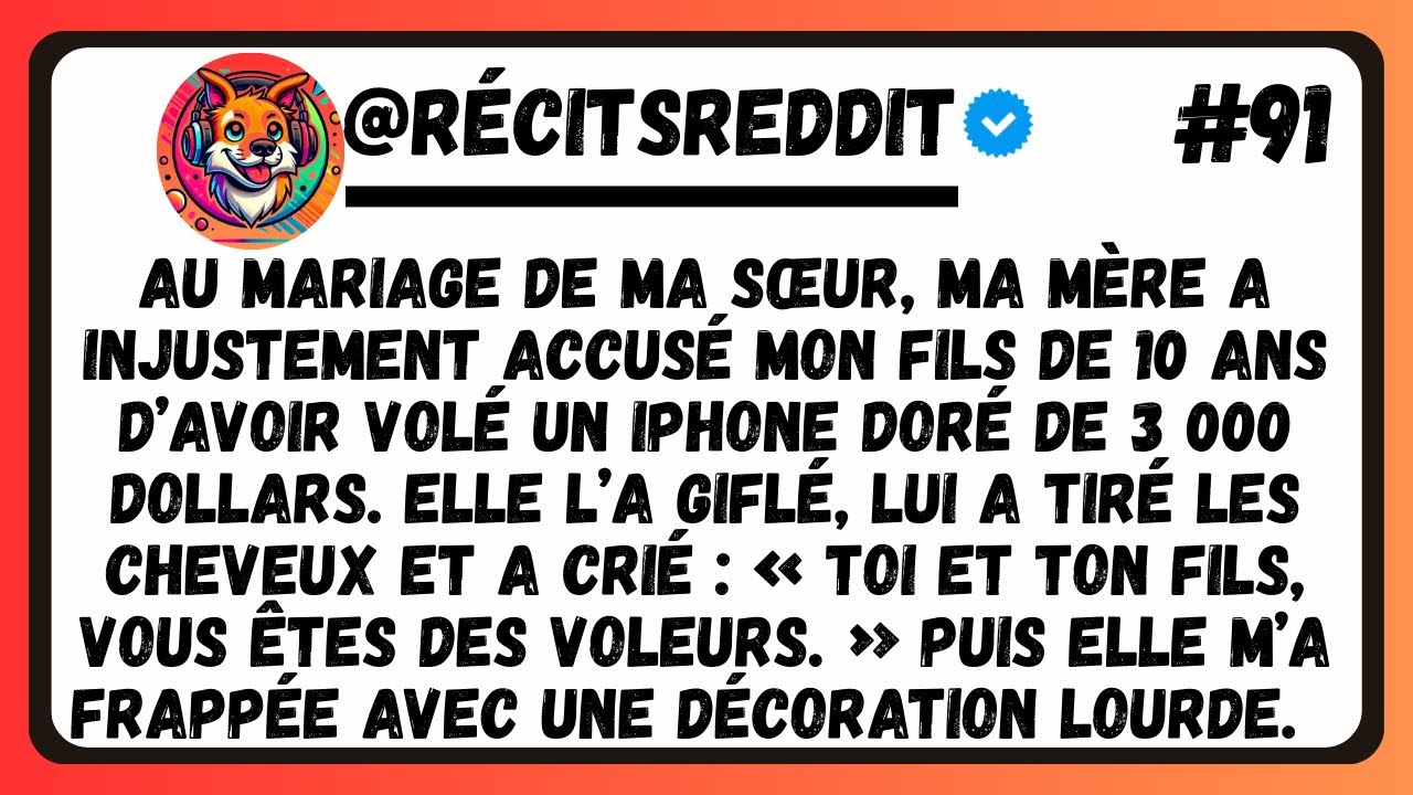 AU MARIAGE DE MA SŒUR,MA MÈRE accusé MON FILS de 10 ans d’avoir volé un iPhone doré de 3 000 dollars