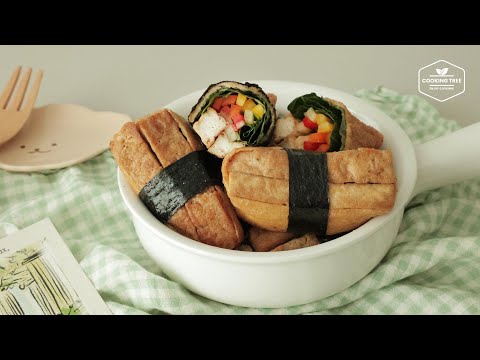 두부 유부초밥 만들기, 다이어트 요리:Fried Tofu Stuffed <strong>with</strong> Tofu! <strong>Diet</strong> Recipe |Cooking tree