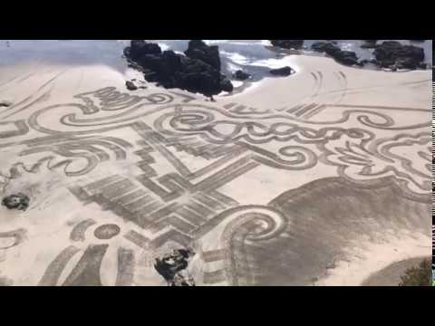 Dibujos misteriosos en las Playas de Rosarito Baja California