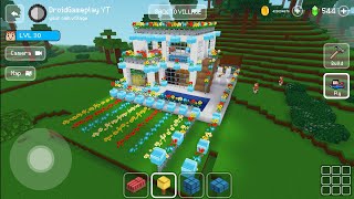 Modern House with Garden - Block Craft 3d: Building Game - Crafting Game