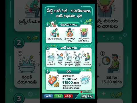 Sitz Bath Tub for Piles and after pregnancy uses in Telugu| సిట్ బాత్ టబ్ ఉపయోగాలు