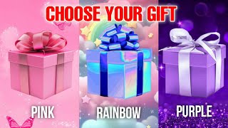 Choose your gift 🎁🤩💖 || 3 gift box challenges Pink, Rainbow, #wouldyourather #giftboxchallange