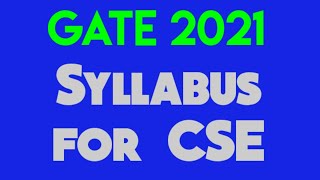 Gate 2021 Syllabus U0026 Marks Distribution For Computer Science