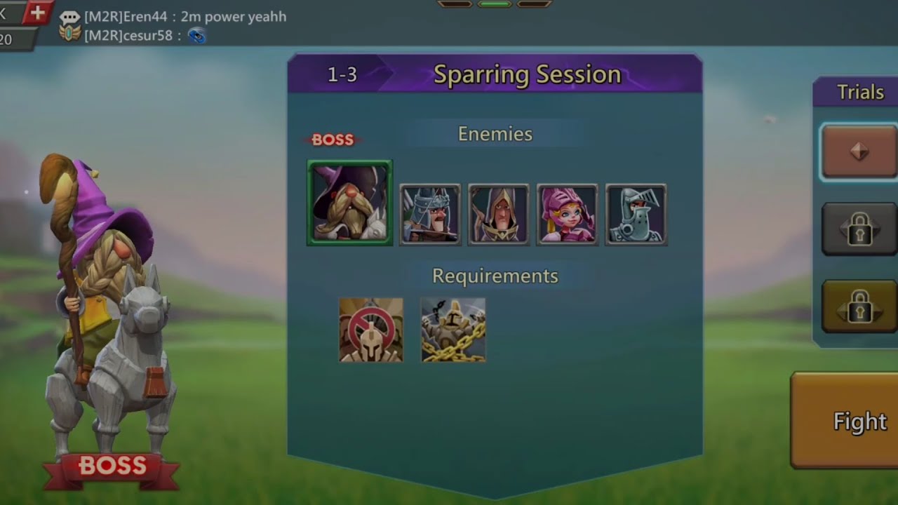 Lords Mobile - challenge mode trials 1-3 full