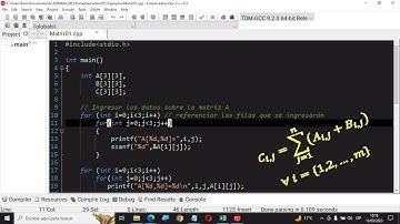 COMO PROGRAMAR LA SUMA DE MATRICES EN LENGUAJE C ESTÁNDAR