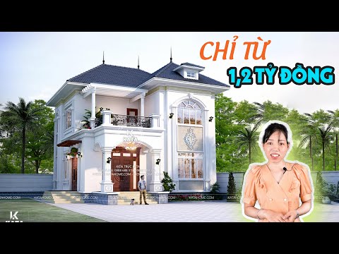 Mẫu nhà vườn 2 tầng mini kiến trúc tân cổ điển đẹp tại Sóc Sơn, Hà Nội | Katahome