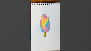 Menggambar es krim pelangi #drawing #gambar #art #menggambar #coloring