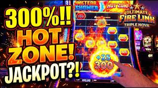 300% HOT ZONE SCORE on Ultimate Fire Link Triple Nova! #slots #casino #jackpot #slotmachine #hotzone