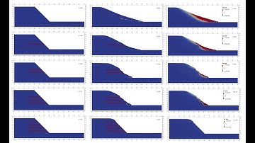 Slope reinforcement  simulation with MPM