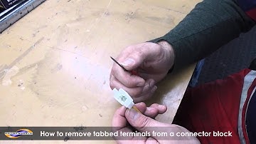 How to remove tabbed terminals from a connector block