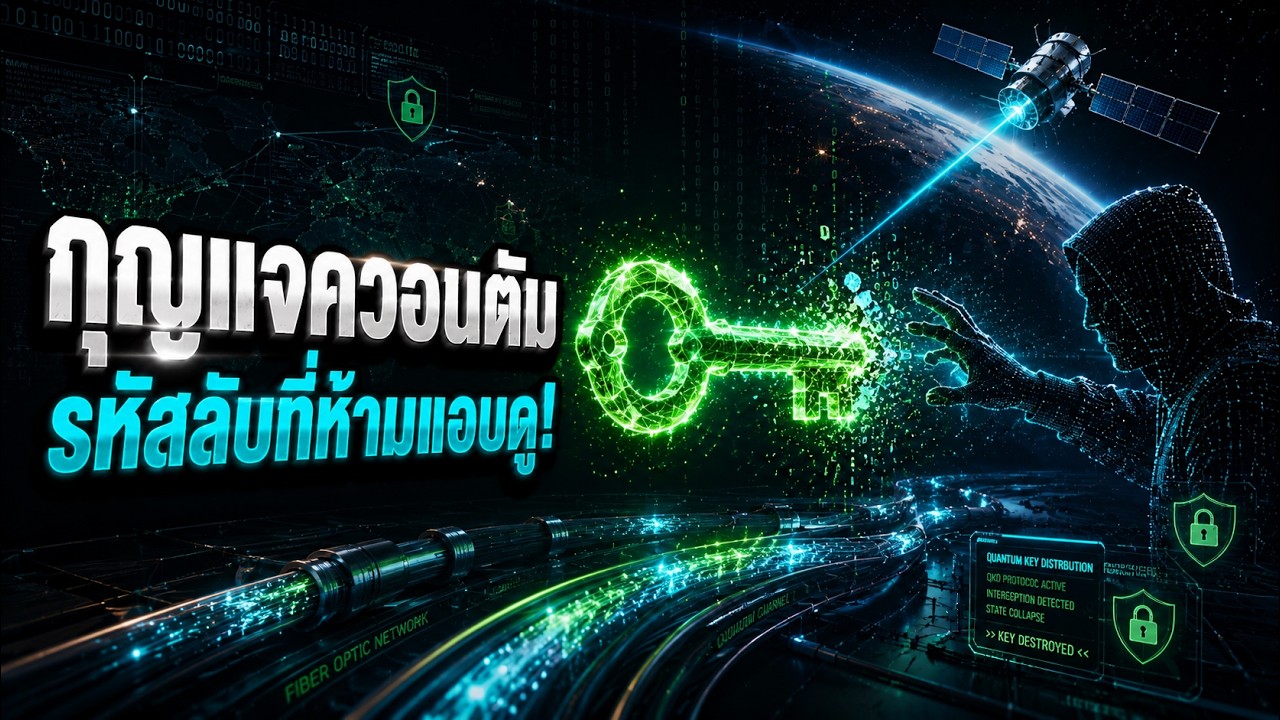 มหากาพย์กุญแจผีควอนตัม: จากสายไฟเบอร์ใต้ทะเล สู่ดาวเทียมล่ารหัสลับ