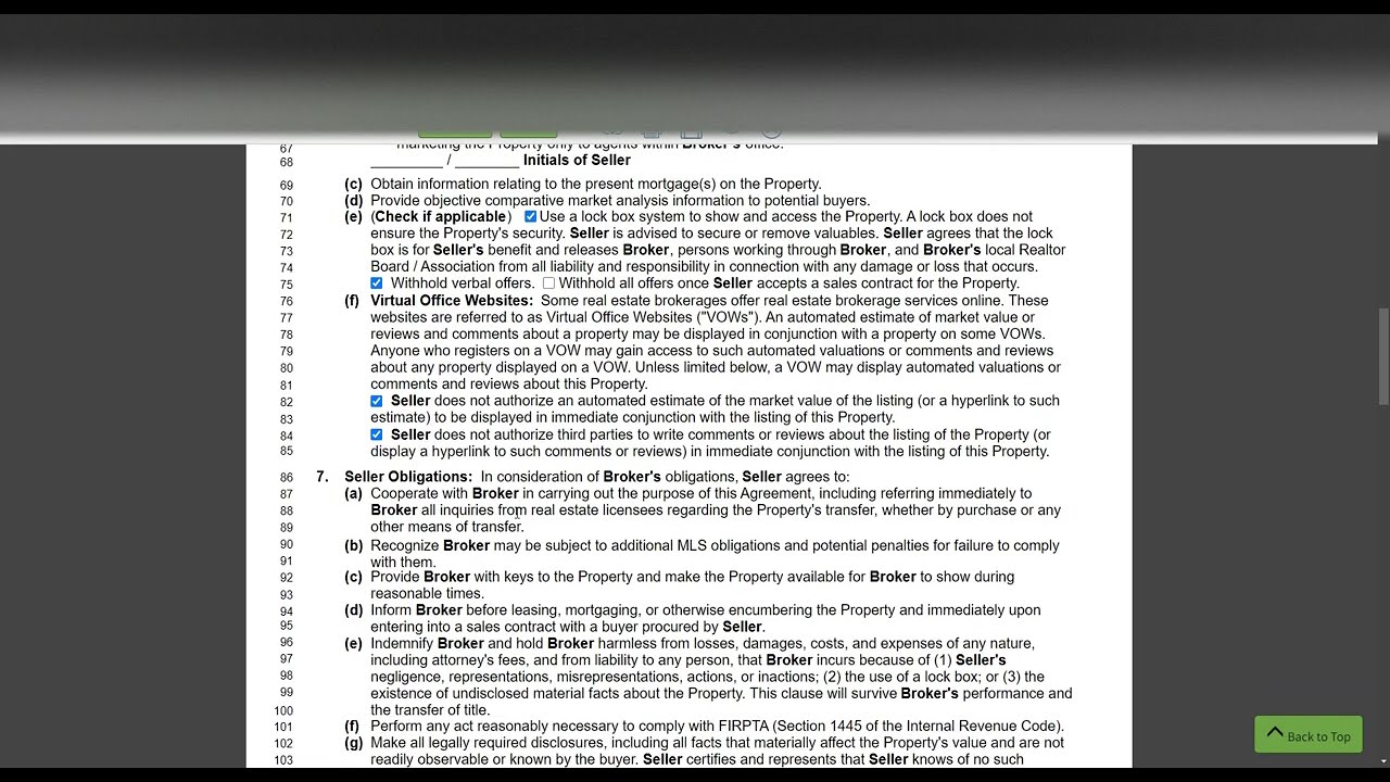 NEW 2024 Exclusive Brokerage Listing Agreement. Listing Contract Residential Property.