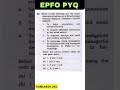 EPFO Previous Year Questions | UPSC EPFO PYQ Explained #42