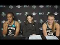 Sandy Brondello, Sabrina Ionescu, and Kayla Thornton Press Conference | Liberty vs. Lynx