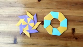 折纸教程：折可变形的飞镖，步骤简单，小朋友玩动手又动脑