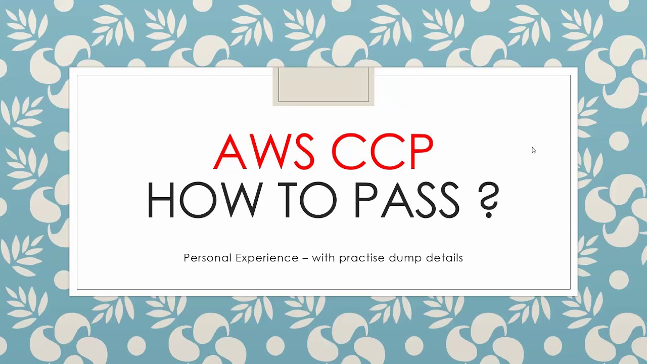 How to pass AWS Certified Cloud Practitioner exam ? - YouTube