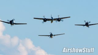 In the Box! Flight of the Grumman Cats - F4F, F6F, F7F, F8F - EAA AirVenture Oshkosh 2022