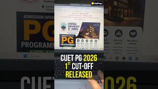 CUET PG 2026 First Cut Off Out 😱 Check Your Chances